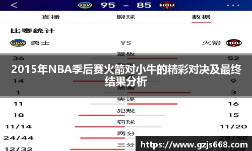 2015年NBA季后赛火箭对小牛的精彩对决及最终结果分析